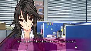 Bukkake Hentai Game 07: Petite Babe in Lingerie Soaked in Wild Cum Action.