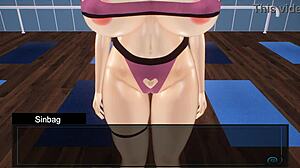 Tréningová Relácia sa Stáva Parná s Bismarckom v Divokom Anime Hentai