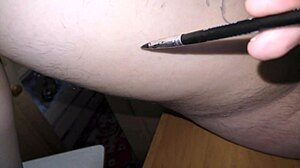 Hairy BBW Girl Rocks Lewd Bikini with Dirty Body Writings