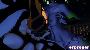 In VRChat, a cat and a protogen got close and passionate