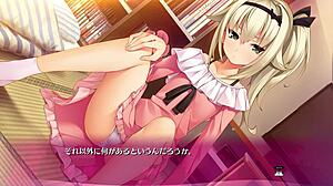 Bukkake Hentai Game 07: Petite Babe in Lingerie Soaked in Wild Cum Action.