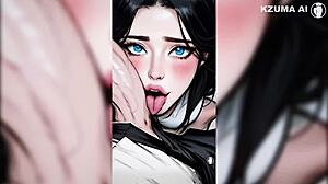 Готическая шлюха бесится с огромными сиськами в 3D действии