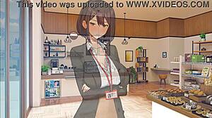 Summer Clover Harem Game Эп 20 - Кремпай босс сквиртит у зеркала