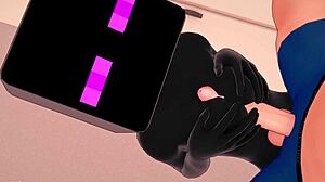 Novia dressed as enderman wants fun fucking. Hentai parody with costumes cum masked uncensored black spandex?