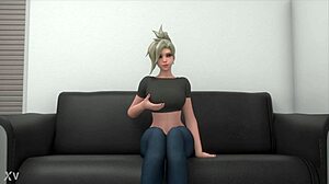 Oh man, check out Mercy with her big tits and blonde hair in that Overwatch creampie interview! 😏