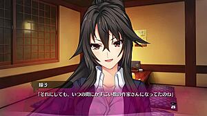 Bukkake Hentai Game 07: Petite Babe in Lingerie Soaked in Wild Cum Action.