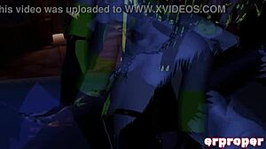 In VRChat, a cat and a protogen got close and passionate