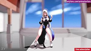 Sexy dancing girl captivates in 3D animation. Her Asian charm shines through every hentai move.