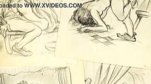 Vintage erotické kresby: Retro anime náčrty s ukrytým zmyselným pôvabom