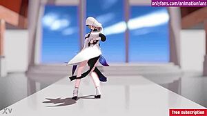 Sexy dancing girl captivates in 3D animation. Her Asian charm shines through every hentai move.