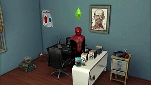 Spiderman Caught Stroking to May Showering