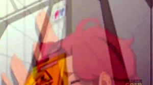 Rödhårig förstörd av bakifrån anal creampie-aktion