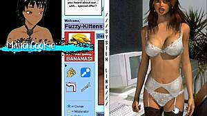 i discovered this retro game where i fuck a curvy office lady with huge oppai and her big boobs