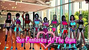Sex Fantasies at the Gym Explode! Anie Gets Wet with Big Cock Handjob in Uncensored Hentai Action!