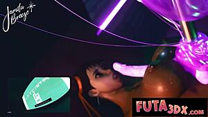 Futa3dx Challenge - Hold Off Cumming Until Countdown Ends with Big Cock Titty Fuck