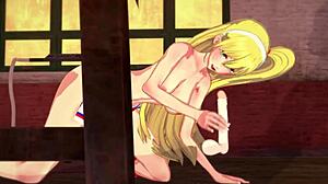 uhh bu muhteşem sarışın cheerleader 3d hentai de delik açılıyor