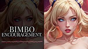 what if a blonde bimbo sissy begs for strapon femdom encouragement