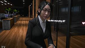 Honeyselect2 scene with boss lady in 3D anime animation.