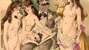 Vintage Erotic Drawings Showcase Retro Hairy Sensual Scenes