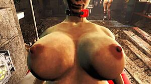 Dirty Raider Rides Long Dick in Fallout 4 Shaved Action