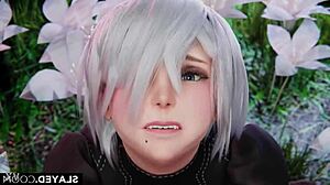 Nier Automata's 2B Addicted to Sucking Black Cocks - What a Sight!