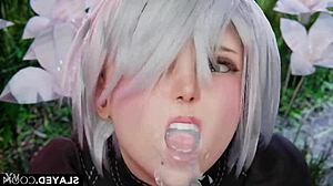 Nier Automata's 2B Addicted to Sucking Black Cocks - What a Sight!