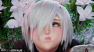 Nier Automata's 2B Addicted to Sucking Black Cocks - What a Sight!
