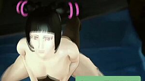 Asian beautiful girl takes on monster cock in 3d animation with big tits