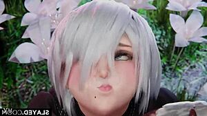Nier Automata's 2B Addicted to Sucking Black Cocks - What a Sight!