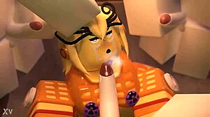 ¡The GOLDEN EXPERIENCE de Rusmynth trae garganta profunda animada brutal!