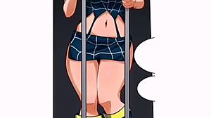 i watch jolyne interact with the guard in this subtitled spanish hentai scene... feeling the subtle tension build up quietly