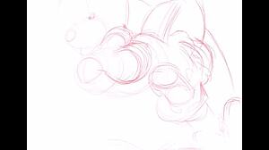 Hey, check out this freaky ebony bbw girl in wild anime art with her big ass and blowjob skills