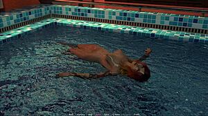 Fetish Locator 19 has a blonde lesbian devouring a busty redhead's pussy by the pool