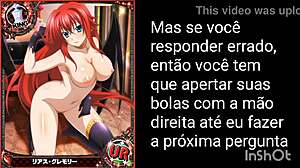 Instructions branlette avec Rias hentai traduit