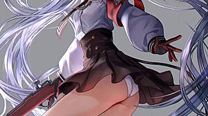 ブルーアーカイブのイオリがビキニ旅行で激しいJOIを繰り広げるアニメヘンタイ