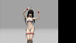 Cute Anime Girl Performs Intense Strip Tease In Hentai