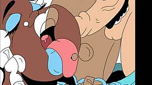 Hey, check out this freaky ebony bbw girl in wild anime art with her big ass and blowjob skills