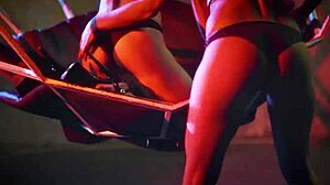 Why does Alex Angel surprise with lesbian kissing and group BDSM in this anime adventure?