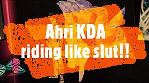 i'm like, ahri from kda riding that big monster cock like a total slut in league of legends hentai animation.