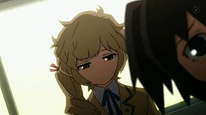 Black Rock Shooter 04 has intense anime action, she explained excitedly.