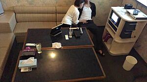 Amateur couple gets horny at karaoke for sex