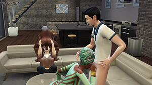 Lunch with Neighbor Turns Into Wild Swinging Orgy in Sims 3D Hentai