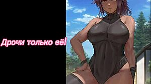 Ruské Joi s roztomilými velkými kozy a instrukcemi na výstřik