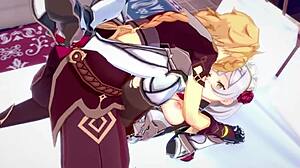 noelle dominates aether with raw, intense banging in genshin impact sex