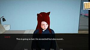 Brunette milf with big ass and small tits explores her new family in part 38