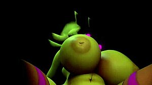 Той Чика против злодеев в напряженной паник-комнате от OneHandProductions. Аниме rule 34 приключение с игрушками.