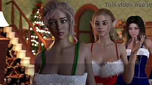 The Lust City 47 - 18歳の巨乳クリスマスエルフがサンタに巨大乳房と美しいボディを披露