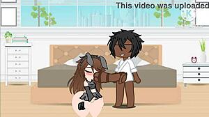 Primera follada del mes med stora tuttar och stor kuk dansande i Gacha Club 18 animation