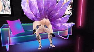 i'm like, ahri from kda riding that big monster cock like a total slut in league of legends hentai animation.