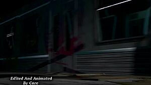 Харли катит в метро с полными звуковыми эффектами